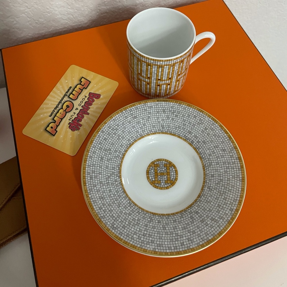 Authentic Hermès tea cup and saucer